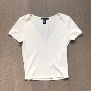Forever21 V-Neck Crop Tee